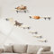 Katzen kletterwand XXL Set mit Katzentreppe Wand, Katzenbaum Hängematte,Katzenbrücke,Kratzbrett und Kratzbaum,Katzenwandmöbel Set - 6 Teiliges Katzen Wandelemente für Katzen Catwalk (Beige)