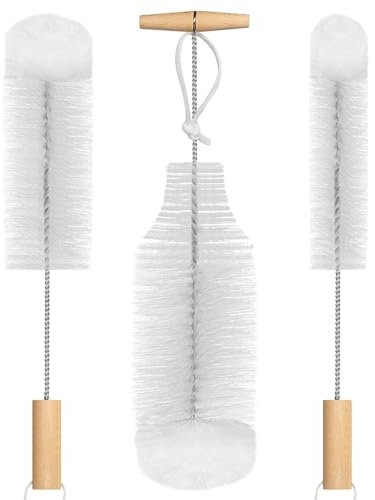 Thorder Brosse de nettoyage pour bouteille en verre blanc, brosse de nettoyage pour bouteille de soda, bouteille de soda de 1 l, bouteille d'eau en verre, bouteille d'eau, biberon pour bébé