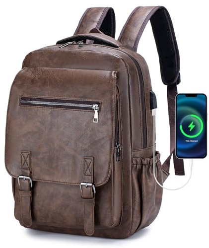 SUCIKORIO 40x30x15 British Airways Travel Backpack Underseat Cabin Bag Luggage KLM Jet2 Waterproof PU Leather Travel Rucksack Cabin Size for Plane Hand Luggage 14 Inch Laptop Backpack For Womens, Mens