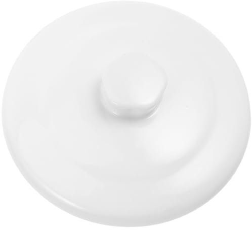 Alipis Coperchio Della Pentola Per Zuppa Detergente a Doppio Uso Coperchio Della Pentola Originale Balzato Ciotola Per Cibo Pontino Nappe. La Nappa Di Han Ugello Giunto Bianca Ceramica