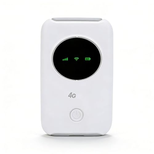 Tragbarer 4G Mobile Hotspot, 4G LTE WiFi -Router mit SIM -Steckplatz, 300 Mbit/S Hohe Geschwindigkeit, LED -Bildschirm, 3200 -mAh Verbindet 10 Geräte, Ideal für Reise