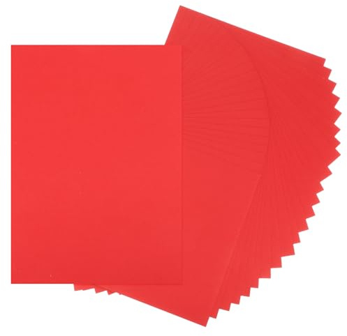 QUARKZMAN 24 Feuilles De Papier Cartonné Rouge Pour Imprimante 8.5 x 11 A4 Papier Épais 250gsm/170lb Carton En Gros Pour Imprimante DIY Scrapbook Menus Cartes Invitations Et Artisanat
