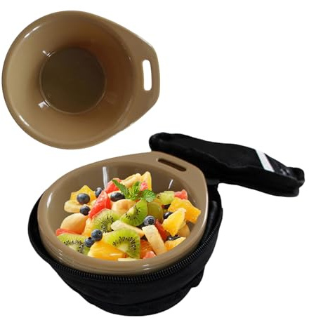 Bol para Acampar - Recipientes apilables con de almacenamiento - Set de 4 Boles para Cereales - para Picnic, Cocina, Hogar, Comida, Cena, Barbacoa, Playa, Acampada, Excursiones