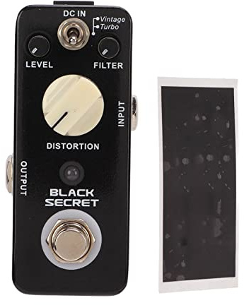 Pedal De Efectos Para Guitarra, Distorsión Clásica, Falso Bypass, 2 Modos, Negro - Distorsión Vintage Y Turbo, Carcasa Metálica Resistente, Portátil Y Ligero