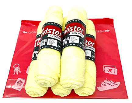 Haekelgarn Baumwollgarn Stricken Haekeln Basteln 5x50g Fb.22 gelb inkl.Zippbeutel