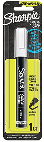 Sharpie Chalk Marker, Wet Erase Markers, White, 1 Count