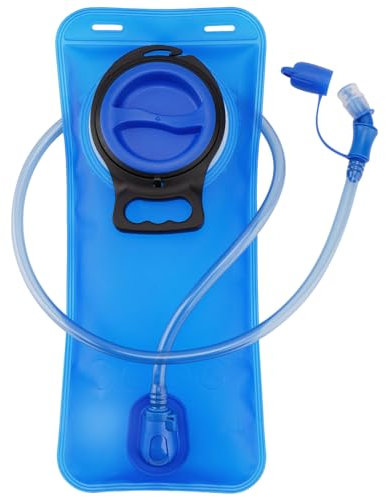 Bubuxy Hydration Bladder 2 L 3L, Upgraded Leak-Proof Water Bladder 3litre 2litre, Water Reservoir for Outdoor Hiking Camping Running Cycling (Blue 2litre)