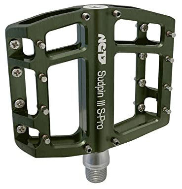 NC-17 Sudpin III S-Pro Aluminium Plattform Pedale | Fahrrad Pedale MTB und BMX | Dirt und Freeridestyle optimiert | Fahrradpedale E-Bike, Citybike 9/16 Zoll | Höhe auf 15mm reduziert inkl. Ersatzpins