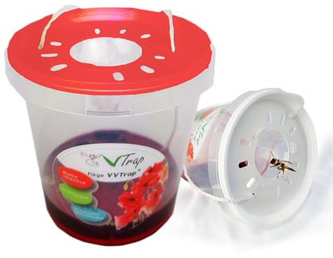 Piège à frelons asiatiques sélectif (x2) Vespa Velutina - VVTrap Bucket Éliminez Le frelon Asiatique et préservez Les Autres Insectes (Lot de 2)