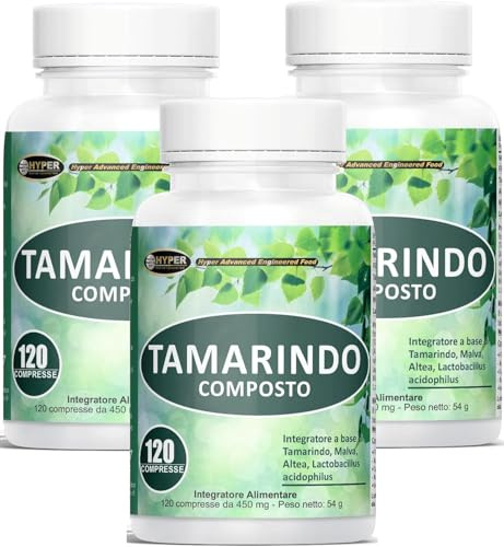 Hyper Tamarindo Composto 360 (CPR) - Lassativo con Malva, Altea, Fibra di Guar e Mannitolo che Regolano Stitichezza e Intestino Pigro - Probiotici per Intestino per Colon con Ingredienti Naturali