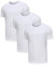 Djtnzdm Men's T Shirts Cotton Crew Neck Basic Short Sleeve Solid Colour Work T-Shirt Comfort Casual Tee Underwear Top Summer (Pack of 3) L White