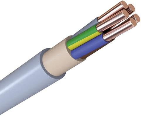 WITTKOWARE NYM-J Mantelleitung (Elektro Installationskabel), Mantelfarbe grau, 5x25mm², Meterware