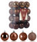 4 Stück Weihnachtskugeln Braun, 6CM Christbaumkugeln Kunststoff Bruchsicher Weihnachtsbaumkugeln Christbaumschmuck Christbaumkugeln für Weihnachtsbaum Neujahr Festival Ornamente