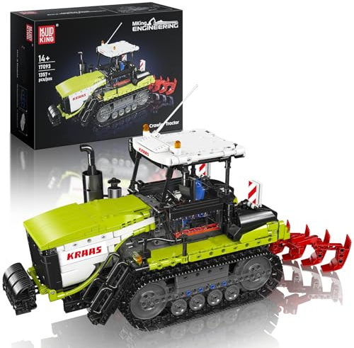 Mould King 17093 Technik Ferngesteuert Traktor Klemmbausteine Harvester Mähdrescher Traktor Bausteine mit Motor Geschenke für ab 14 Jahre Erwachsene(1357 Teile)
