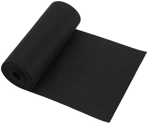 BENECREAT Rotolo di Feltro Nero 3Mx20cm, Tessuto In Feltro Non-woven per Patchwork, Cucito, Decorazione, Artigianato Fai Da Te, 1mm di Spessore