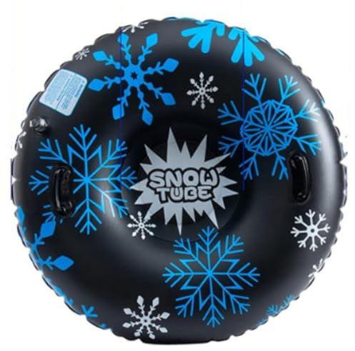Snow Tube, 110 cm aufblasbarer Schneerohr mit Griffen, verschleißfestes und frostsicheres Material, Kinder und Erwachsene, Schneeröhren zum Schlitten, Skaten, Skifahren, Winterschneespielzeug