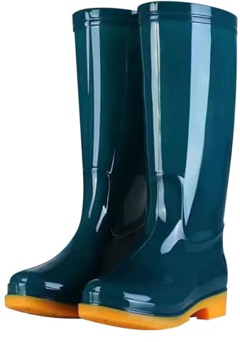 Bottes De Pluie Femme,Bottes de pluie en caoutchouc pour femme - Hautes imperméables - Bottes de travail - Chaussures de pluie - Bottes de pluie antidérapantes - Bottes de jardin - Bottes de sécurité