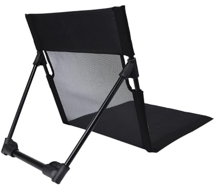 Chaise Pliante Plage - 16,53 Pouces Tissu Oxford Acier Carbone Fauteuil Sol | Dossier Haut Inclinable Sans Pieds Relaxant Portable, Léger Sac Transport Pour Camping, Jardin, Piscine, Balcon, Terr
