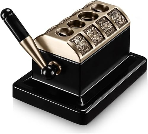 Stainless Steel Cigar Cutter, Stainless Steel V Carved Desktop Cigar Cutter, Straight or V-Cut 4 Cutting Options, Sharp Stainless Steel Blade, for Cigar Cutting.(Bronze)
