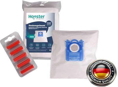 20 Staubsaugerbeutel für AEG VX6 VX7 und VX8 | geeignet für AEG Größe 201 s-Bag Classic/s-Bag Long Performance | 5 Deo-Sticks (Rose) im Set Enthalten | Material: Vlies 5-Lagig