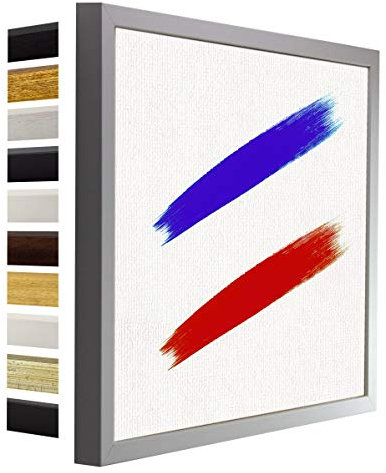 Nordica Leerrahmen für Leinwand Bilder 40 x 40 cm Bilderrahmen Holz Größenwahl 40 x 40 cm Farbwahl Weiß matt ohne Verglasung