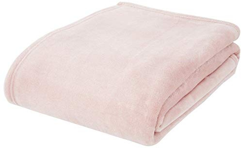 Catherine Lansfield Extra Large Raschel Velvet Touch 200x240cm Blanket Throw Blush Pink