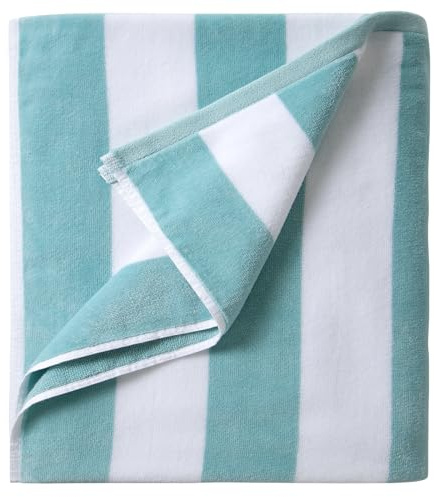 LULUHOME Toalla de Playa de Felpa de Gran tamaño, algodón Esponjoso de 36 x 70 Pulgadas, Toalla de Piscina a Rayas Azules místicas, Toalla Grande para natación de Verano