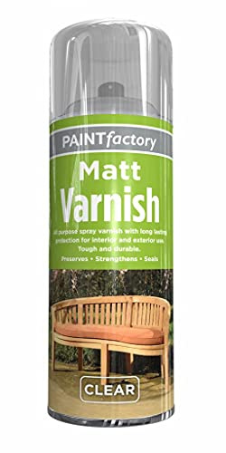 Varnish All Purpose Waterproof Varnish Spray Can Size 250ml (1, Clear Matt)