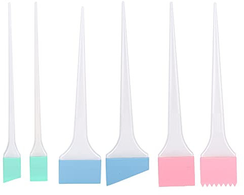 Set di 6 Pennelli per Tintura per Capelli - Kit di Pennelli per Colorazione dei Capelli Spazzola per Tintura in Silicone per Capelli Spazzola per Tintura per Parrucchieri Spazzola per Tintura per