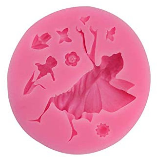 RELAND SUN Moule en silicone en forme d'ailes d'anges pour fondant, fondant en résine de silicone (fée des fleurs)