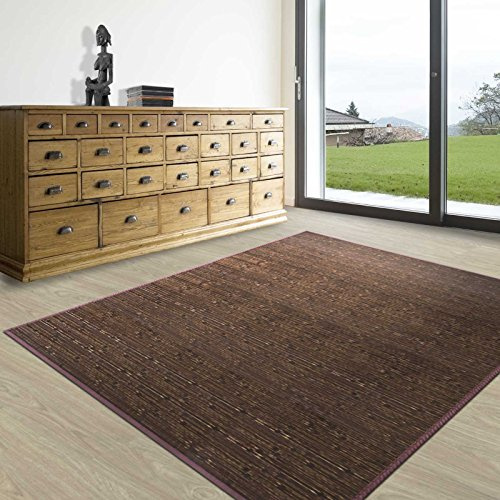 KARAT Tappeto in bambù - rovere - per bagno e soggiorno, 100% bambù per interni naturali (90 x 120 cm)