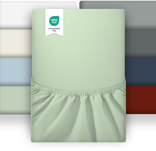 puredown® Spannbettlaken 90x200cm Mikrofaser Bettlaken für Matratzen bis zu 25cm