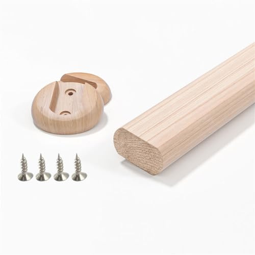 1 Pezzi Asta Appendiabiti da Armadio di Legno, Tubo per mobili, Tubo per Armadio, Asta per Armadio, Armadio per Abiti | Tubo dell'Armadio Ovale | Lunghezza 400-1200 mm (Color : Camphor Wood, Size