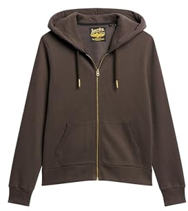 Superdry Damen Tattoo Kapuzenjacke mit Strassbesatz Karbon Schwarz 38