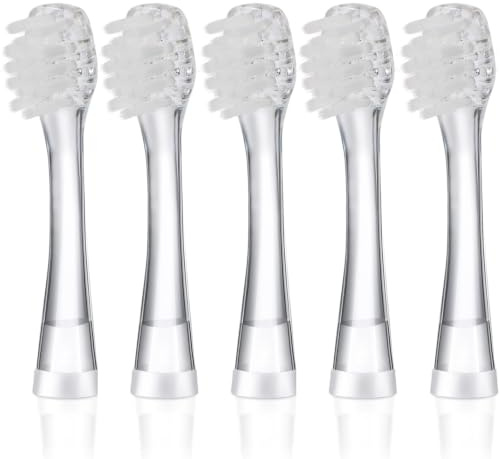 Cabezales de cepillo de dientes para bebés compatibles con cepillos de dientes eléctricos Papablic/BabyHandy/Gina/Debby/Arya, compatibles con Brush-Baby BabySonic/Seago SG902/SG602, paquete de 5