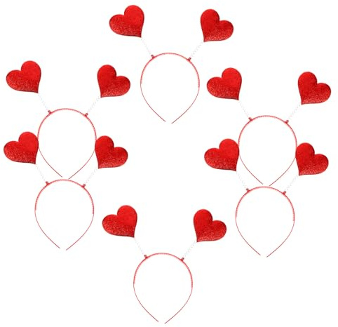 Hemobllo 6 piezas Diadema San Valentín Accesorio Cabello Festival Adorno Cabeza para Parejas