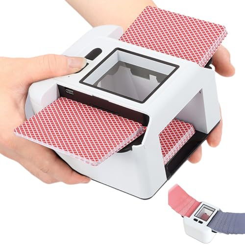 Mezcladora automática de Cartas, Mezclador automático de Cartas de Juego, Modos duales, Funcionamiento con bajo Ruido, máquina mezcladora Recargable por USB para póker, Uno, Blackjack Black
