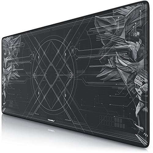 TITANWOLF – Alfombrilla Gaming XXL para ratón 900x400 – Mouse Pad - Precisión y Velocidad - Parte Inferior de Goma para una sujeción Estable - Antideslizante, Resistente al Agua – Motivo Dos Lobos