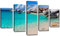 canvashop Quadri Moderni Soggiorno Cm 166X90 Mare Sardegna Set 5 Pezzi Stampe Da Parete Quadro Su Tela Camera Da Letto Spiaggia Estate