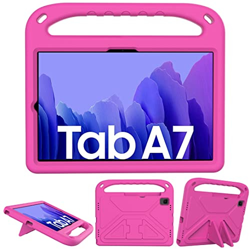 GOZOPO Funda Infantil para Samsung Galaxy Tab A7 10.4 (2020), SM-T500/T505/T507 10.4 Pulgadas, Niños Funda Ultraligera, Resistente a los Golpes - Rosa