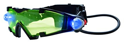 Lexibook, Spy Mission, Lunettes de Vision Nocturne Espion, lumières LED rétractables, Verres teintés Vert, Bandes élastiques Ajustables, Noir/Vert, RPSPY04