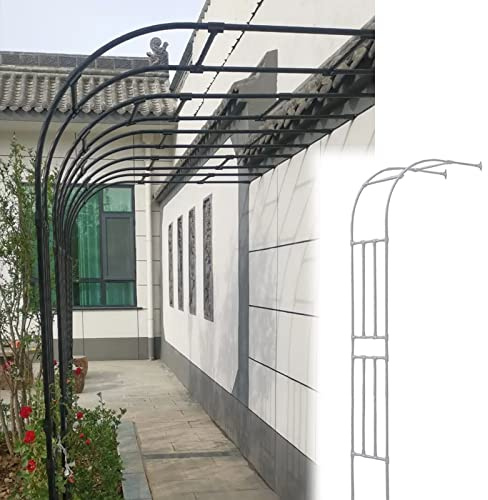 Arco per Rose in Metallo,Arco Giardino,Decorazione da Giardino con Piante,Metallo,Arco di giardino per arrampicare le piante(Bianco,60x240cm/2.0x7.9ft)