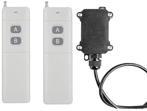 Wireless Water Light Switch Remote Control Switch DC12 V 24 V Relay with 500 m Long Range for Theft Alarms Scooter Door Lights Gate Barriers