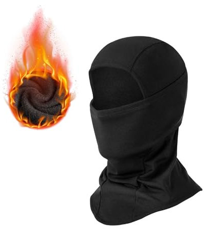 JXCTNNU Passamontagna Unisex Maschera da Sci Invernale Termica con Pile Maschera Integrale Calda Passamontagna Moto Balaclava Uomo Donna per Sci Moto, Nero