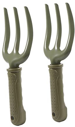 SUPVOX Tenedor De Jardinería y Horquilla De Plantación 2 Piezas Para Deshierbe, Herramientas Manuales Mango De Madera Antideslizante, Ideales Para Jardín, Patio y Cultivo De Flores y Verduras