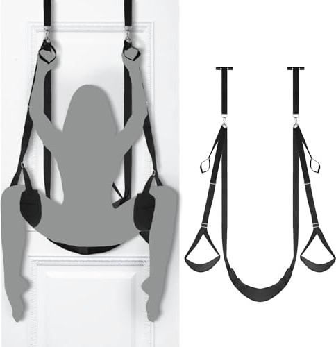 Altalena sessuale da porta con seduta, Sex toys per adulti, Bondage Love Slings per coppie di adulti con cinghie regolabili Sostiene fino a 136 kg