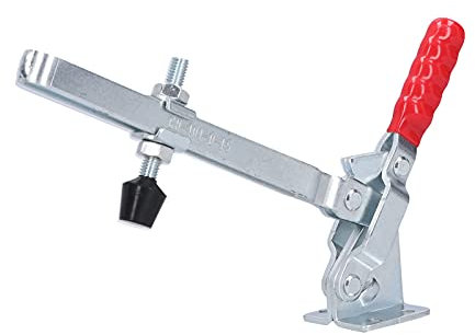 ANKROYU Abrazadera de palanca vertical de alta resistencia, de liberación rápida, con fuerza de sujeción de 180 kg para máquina de soldar para carpintería, mango de hierro y plásti