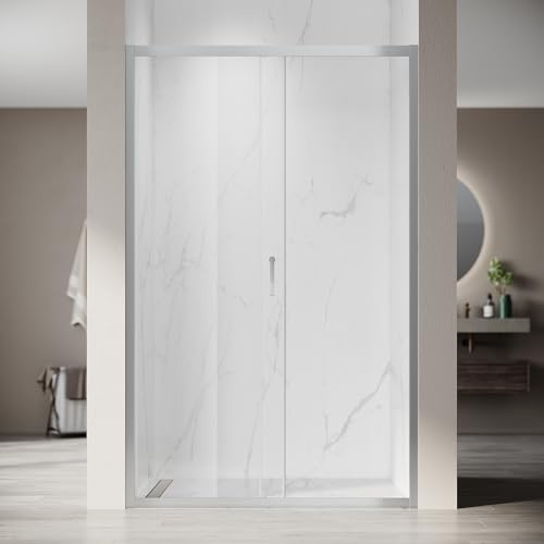 SONNI Schiebetür Dusche 120 cm Duschtüren Basis-Ausführung Höhe 185 cm Duschkabine