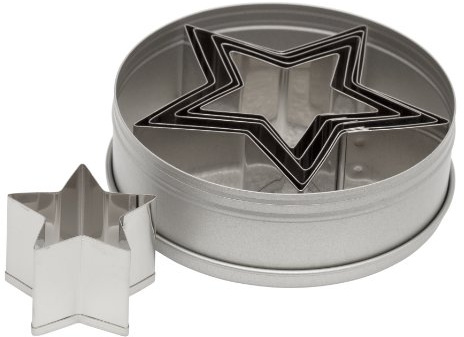 Ateco 7805 Plain Edge Star Cutters in Graduated Sizes, Stainless Steel, 6 Pc Set
