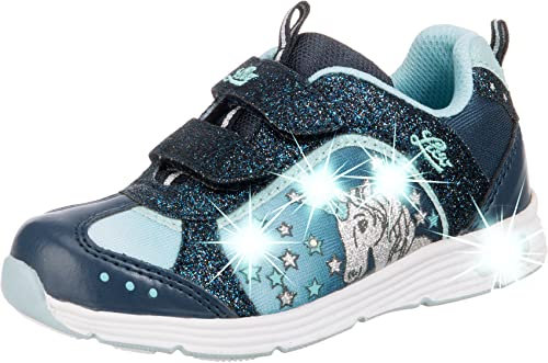 Lico Mädchen Unicorn V Blinky Sneaker, Marine Türkis, 27 EU
